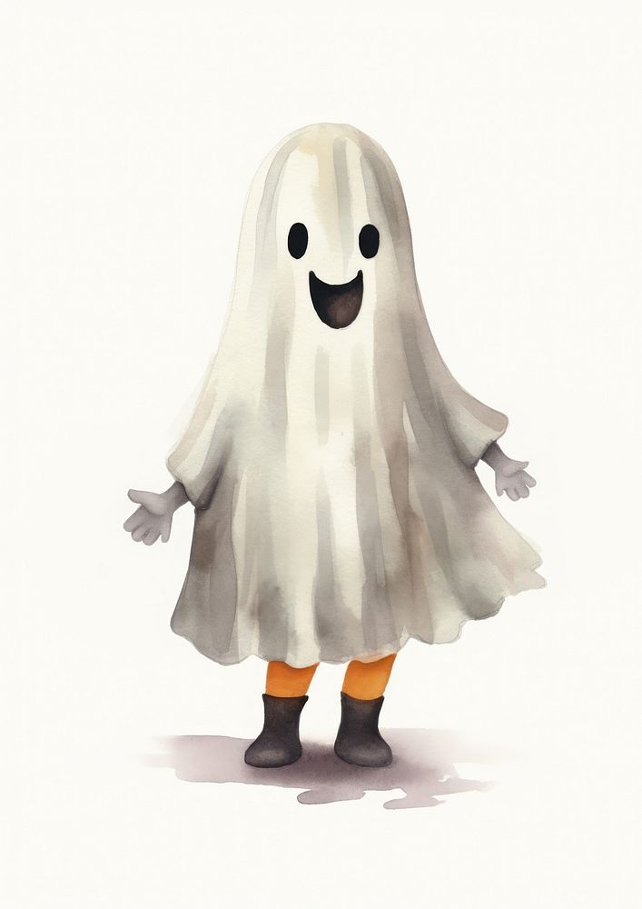 Cute ghost in Halloween costume