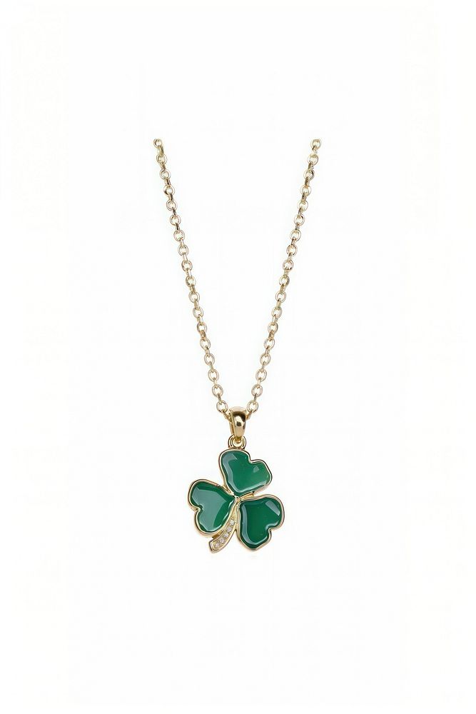 Elegant four-leaf clover necklace