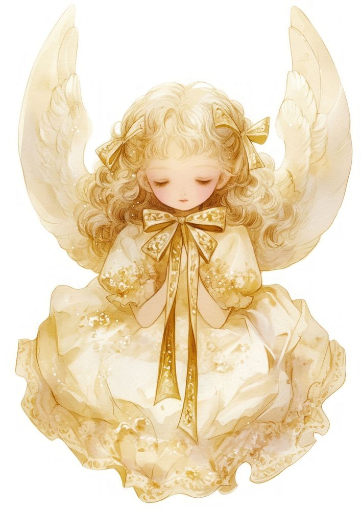 Serene angelic child illustration