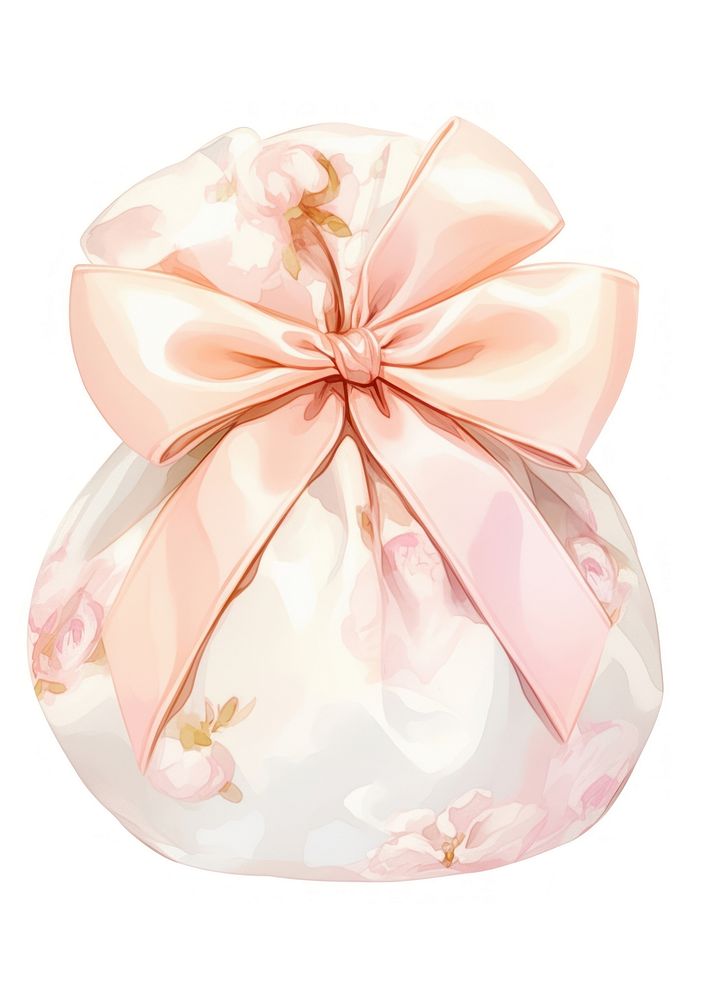 Elegant floral gift bag illustration