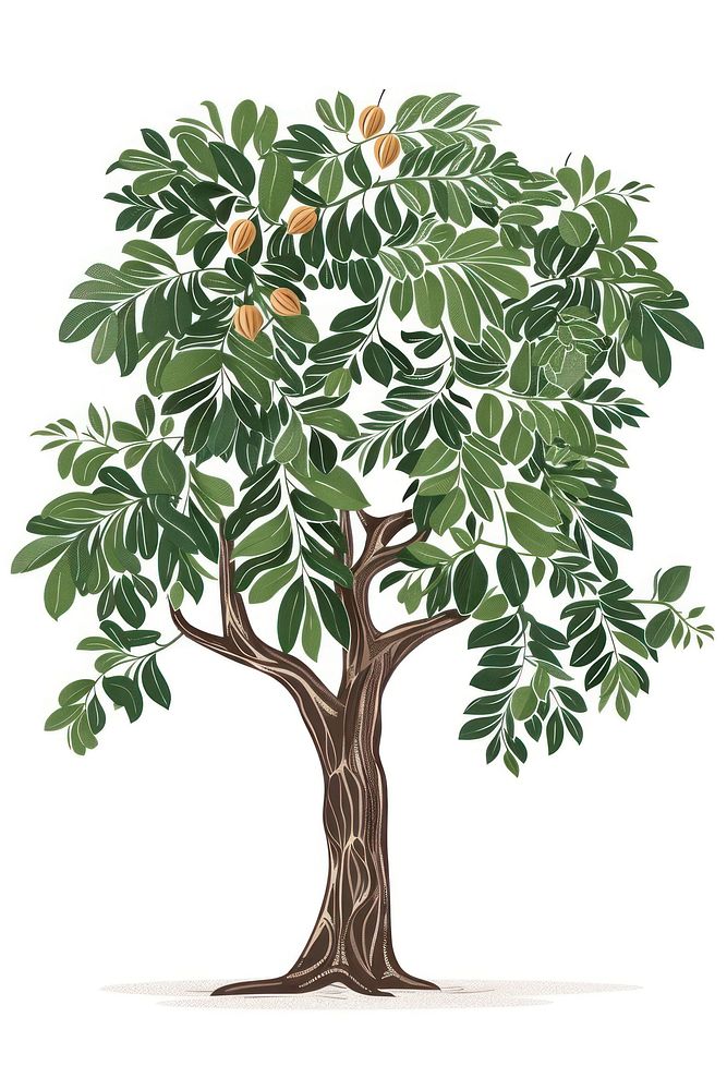 Tamarind Tree tree illustrated vegetation.