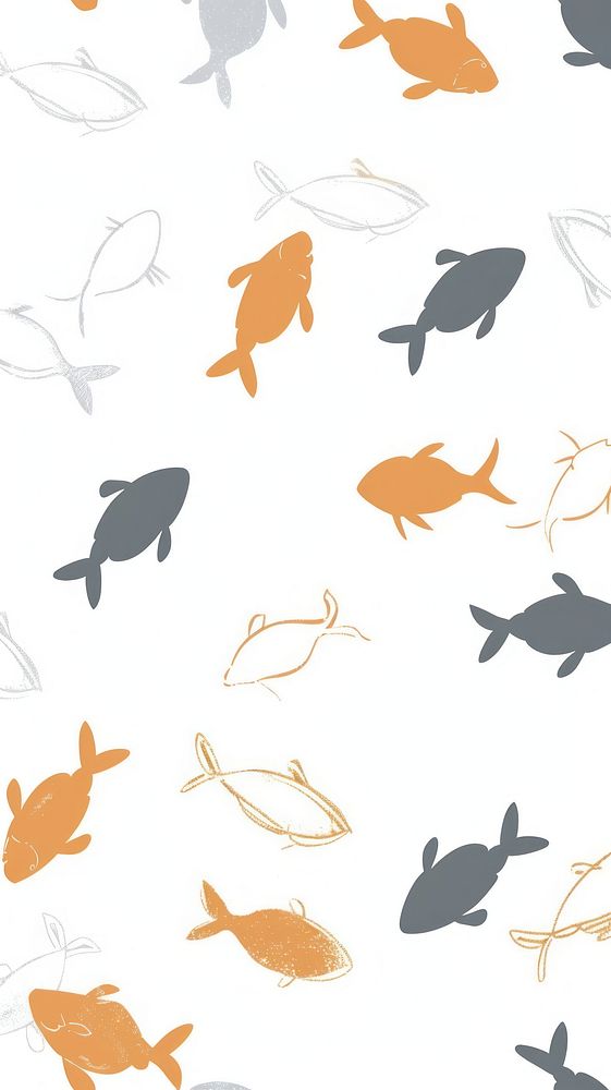 Colorful fish pattern wallpaper | Free Photo Illustration - rawpixel