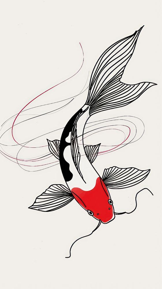 Elegant koi fish art