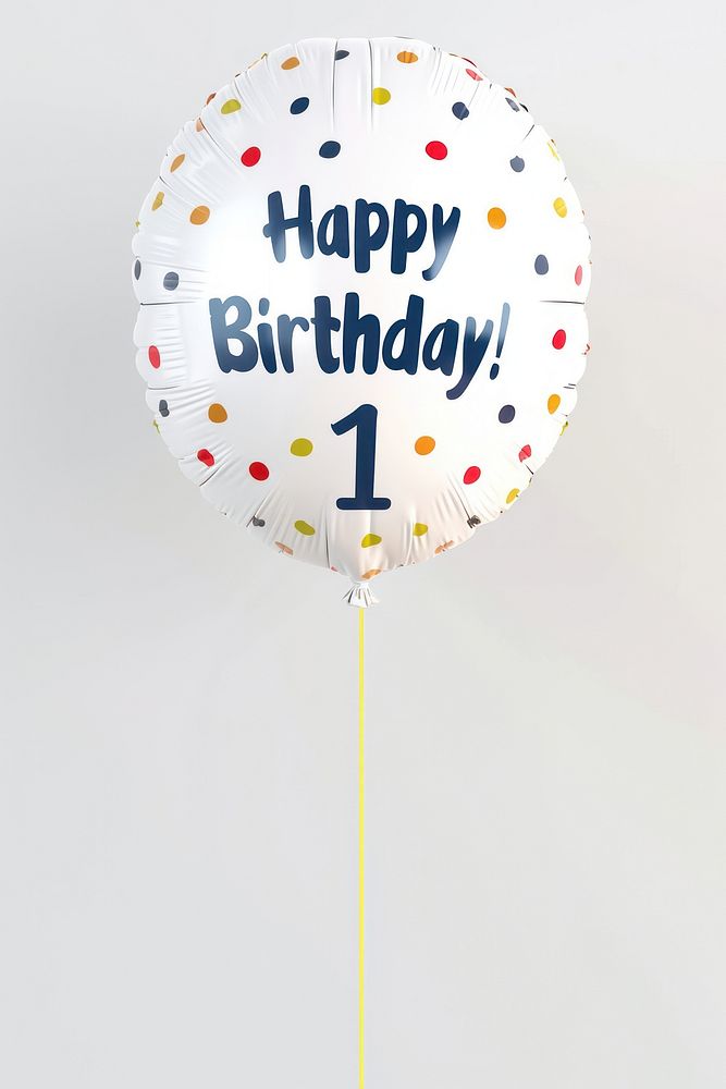 Colorful first birthday balloon