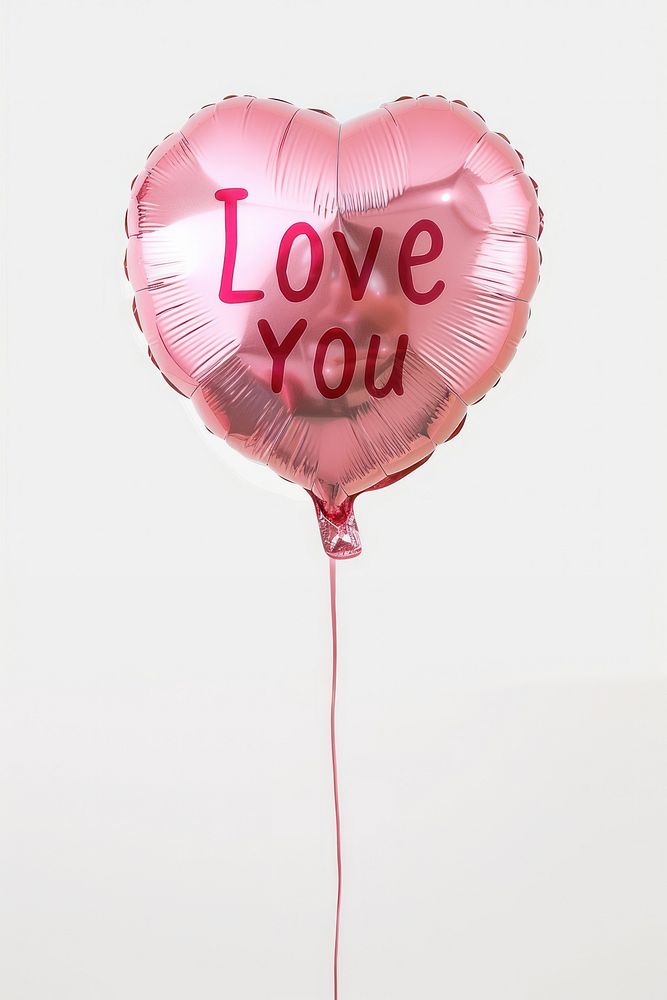 Heart-shaped balloon with message