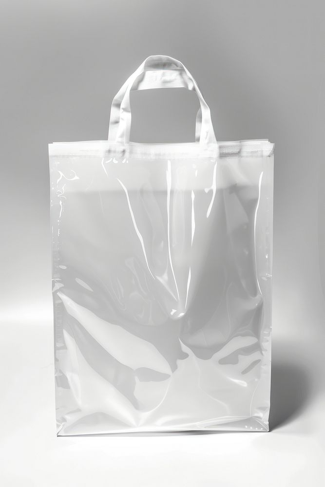 Clear plastic shopping bag