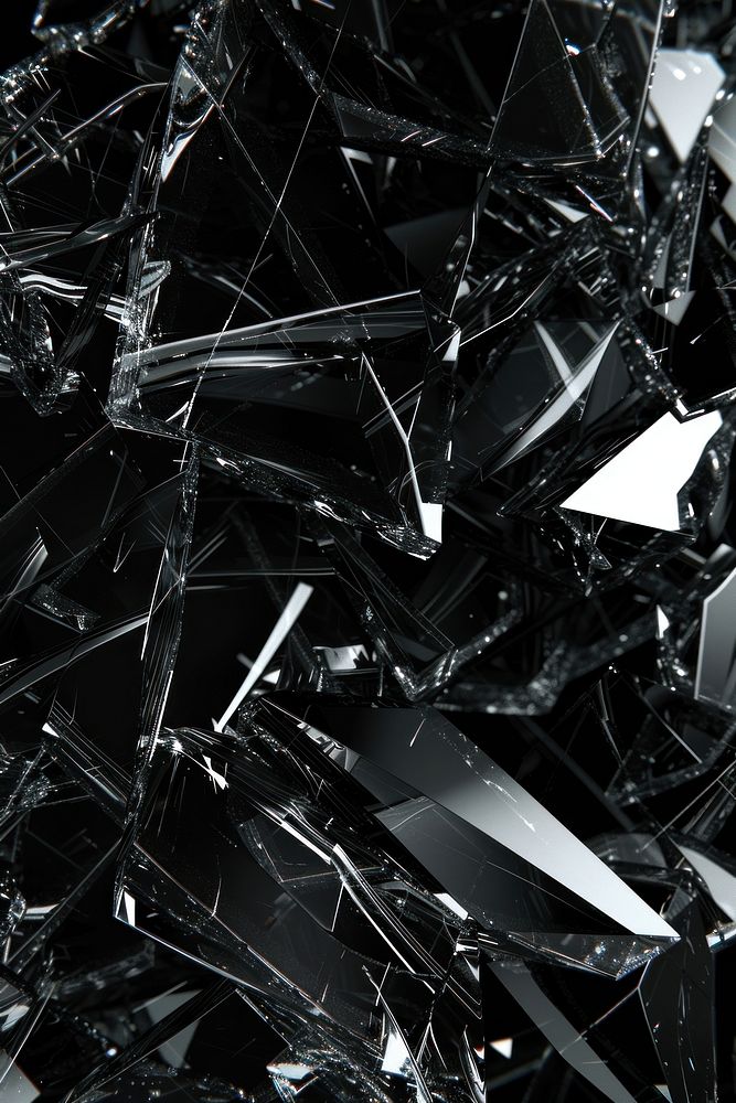 Abstract shattered glass fragments