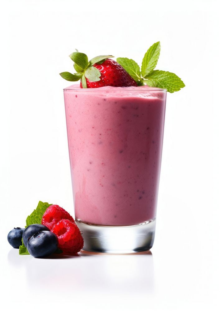 A glass of Berry Blast Smoothie smoothie berry strawberry.