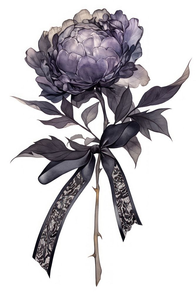 Elegant dark floral illustration