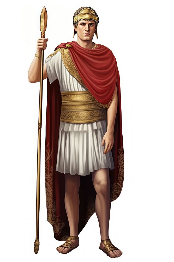 Ancient Roman soldier illustration