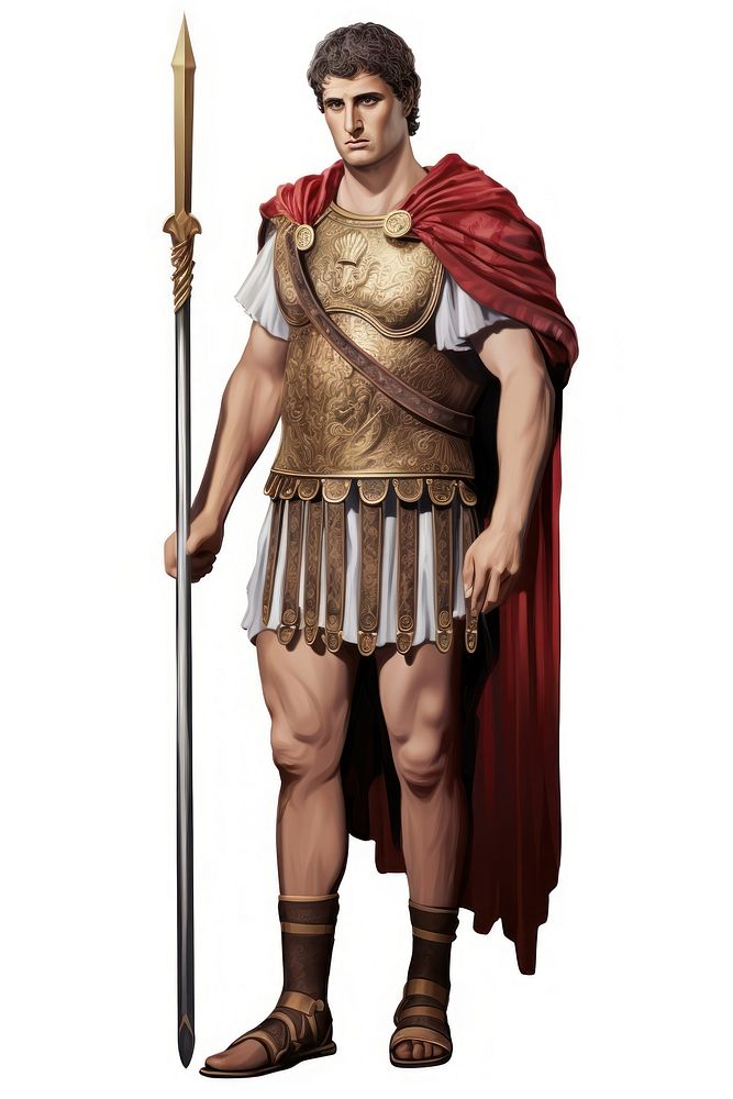 Ancient Roman warrior illustration