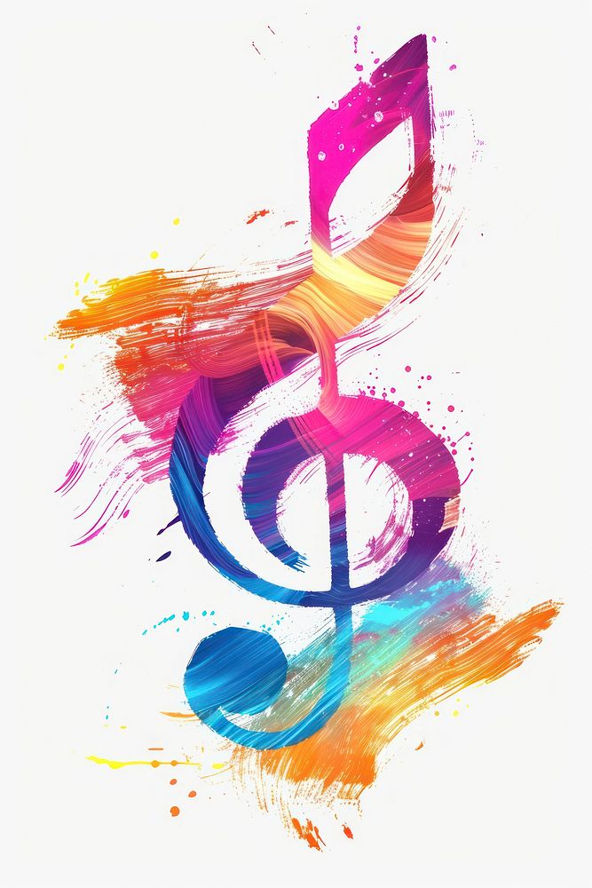 Colorful musical note illustration