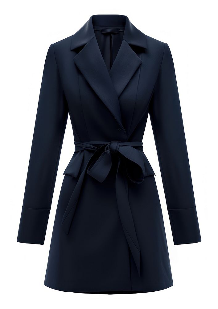 Elegant navy blue trench coat