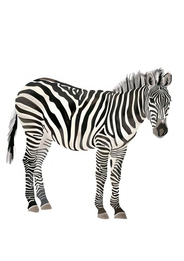 Elegant zebra in natural habitat