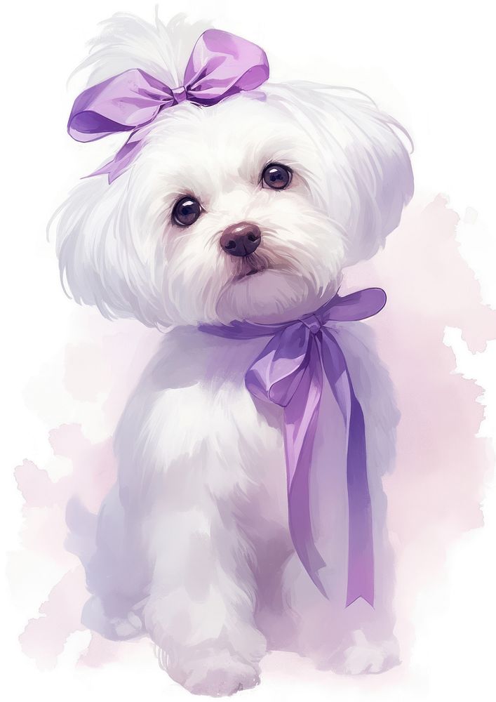 Purple coquette dog animal canine | Free Photo Illustration - rawpixel