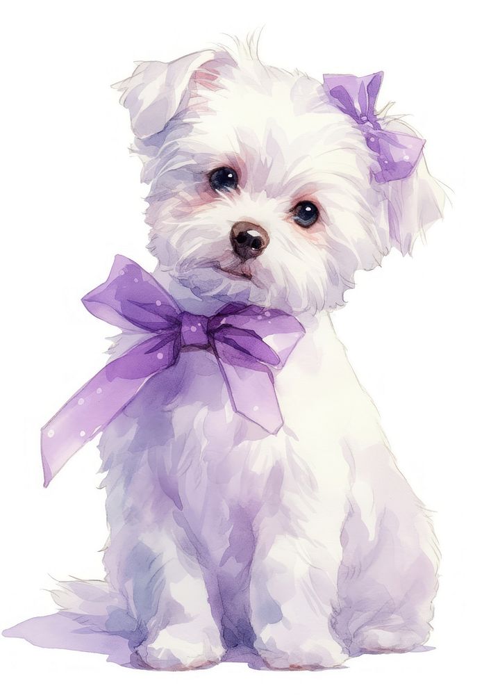 Purple coquette dog animal canine | Free Photo Illustration - rawpixel