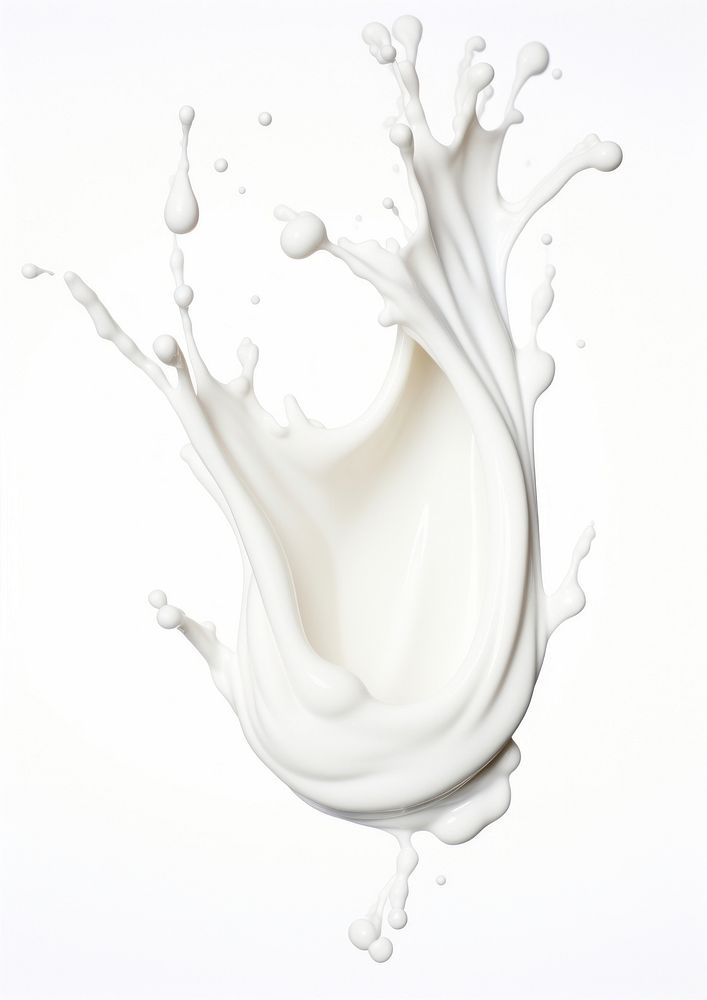 Milk splash isolated on white