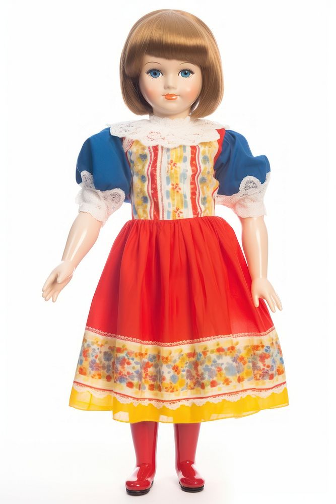 Vintage doll in traditional dress