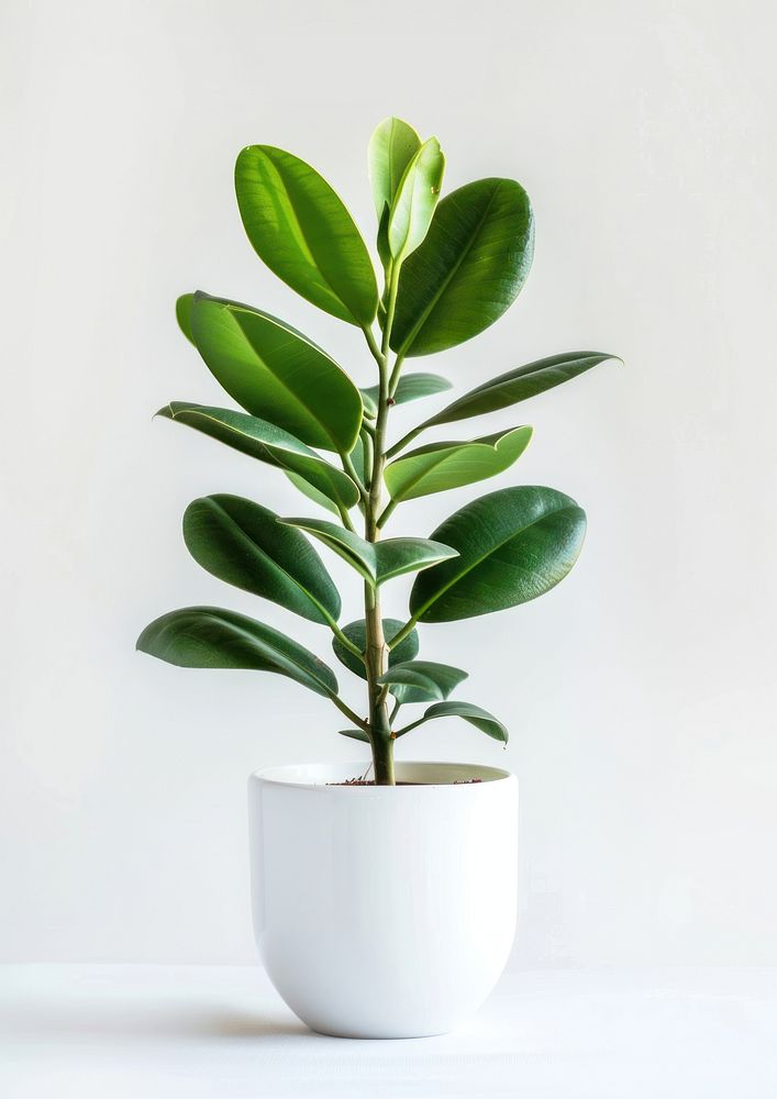 Rubber plant blossom flower leaf.