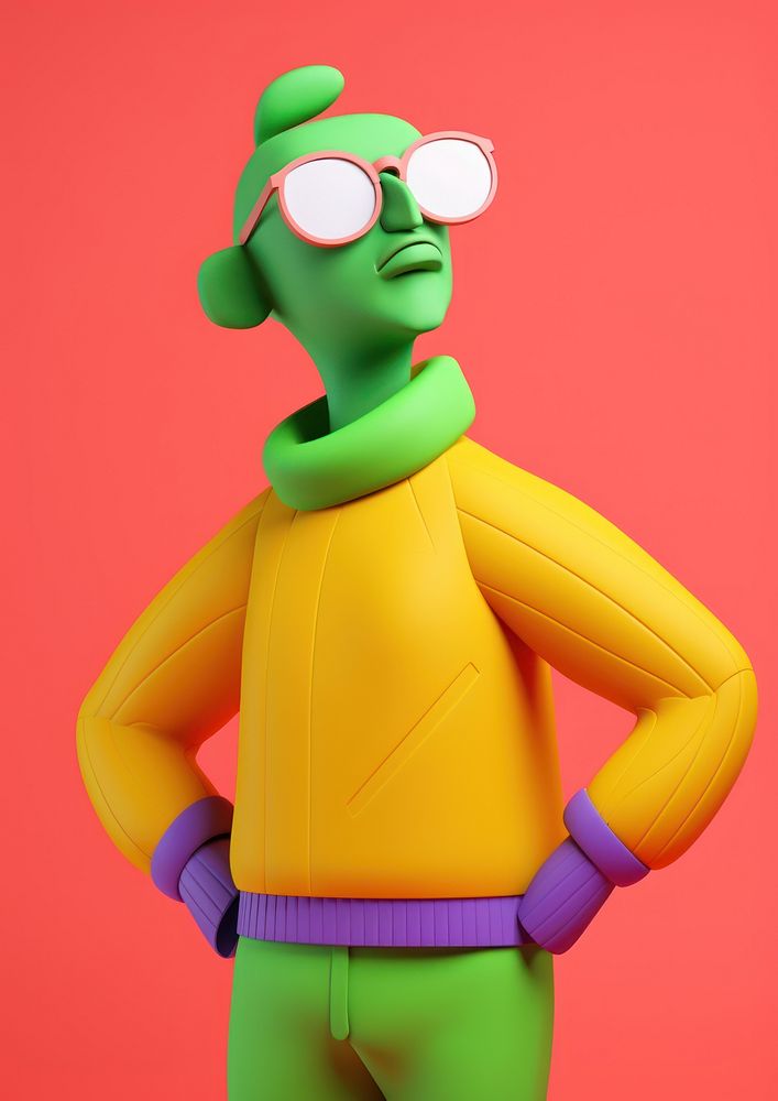 Colorful 3D character illustration