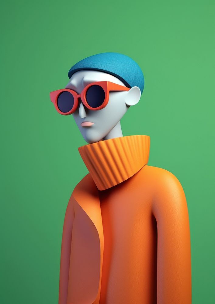 Stylish 3D character with sunglasses