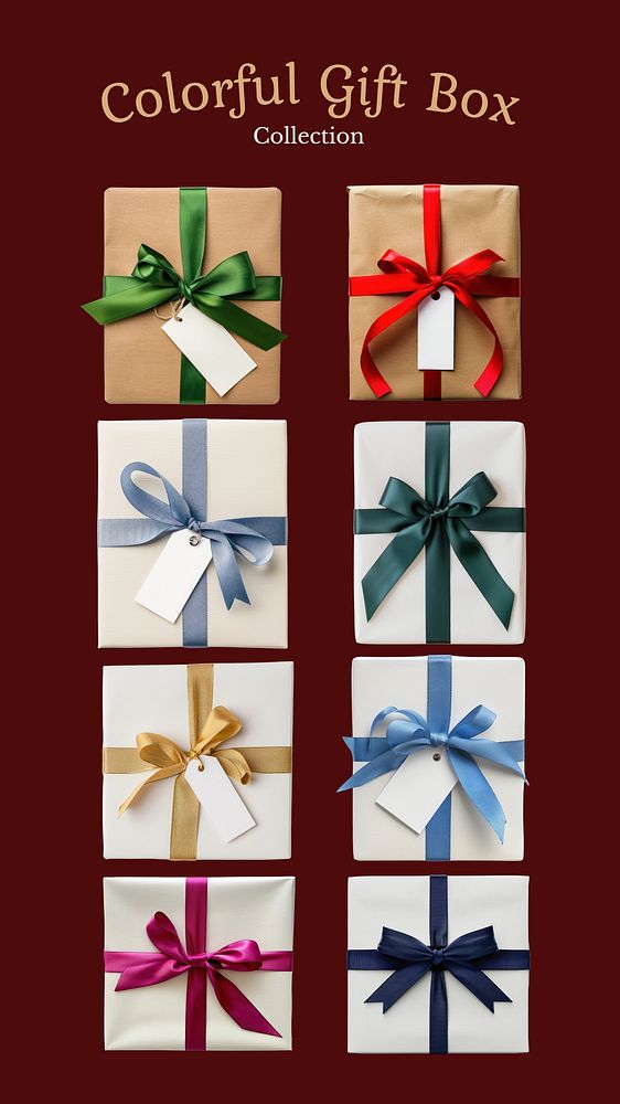 Gift box design element set | Free Photo - rawpixel