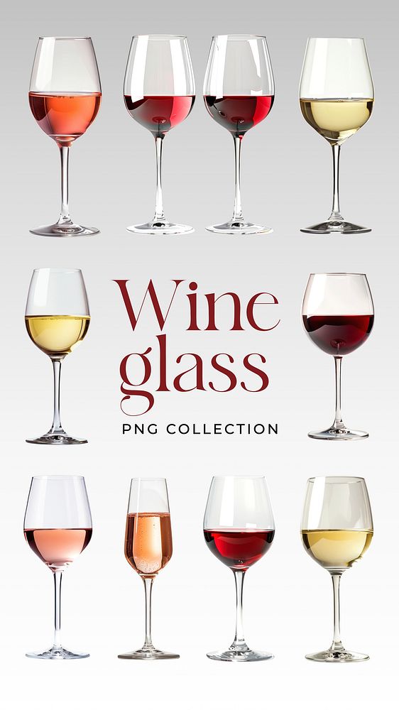 Wine glass design element set | Free Photo - rawpixel