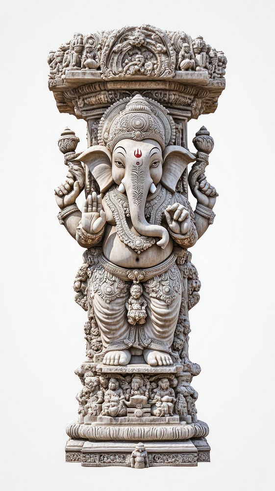 Intricate Ganesha stone sculpture art