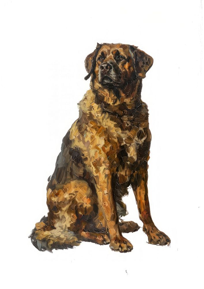 Realistic painting of a dog