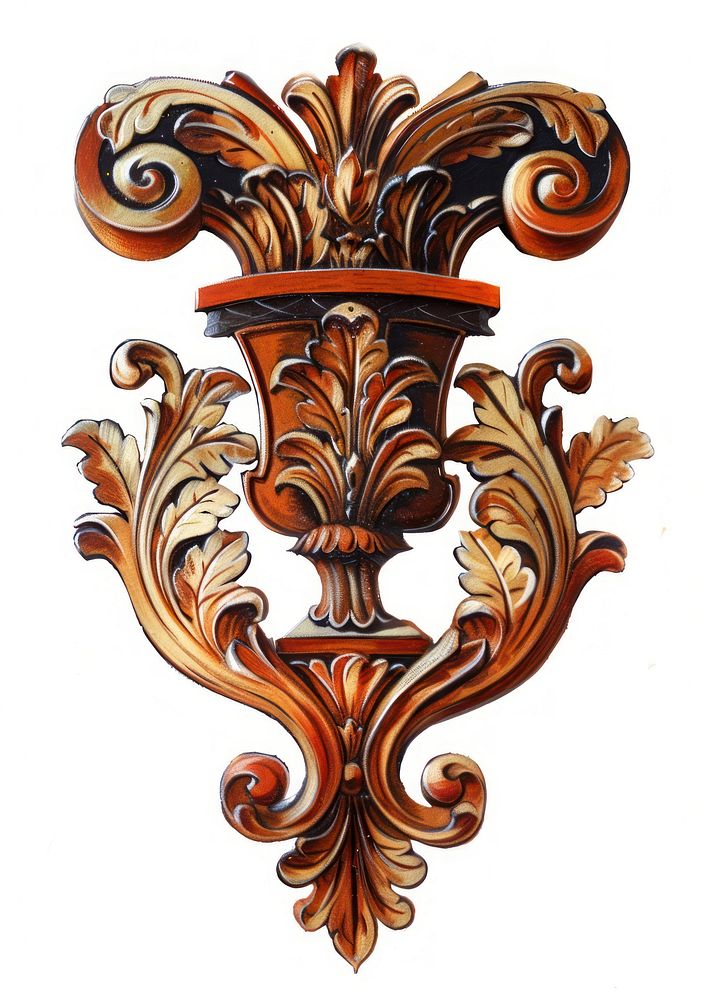 Ornate vintage wooden wall sconce