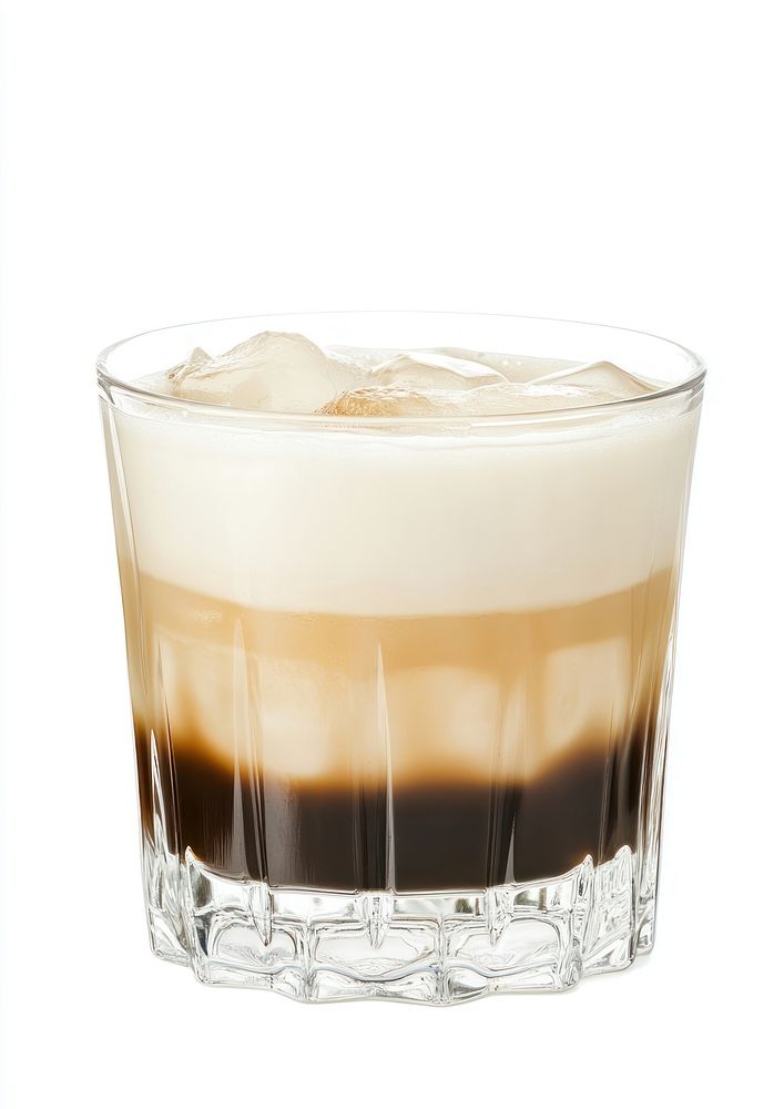 Real White Russian beverage cocktail alcohol.