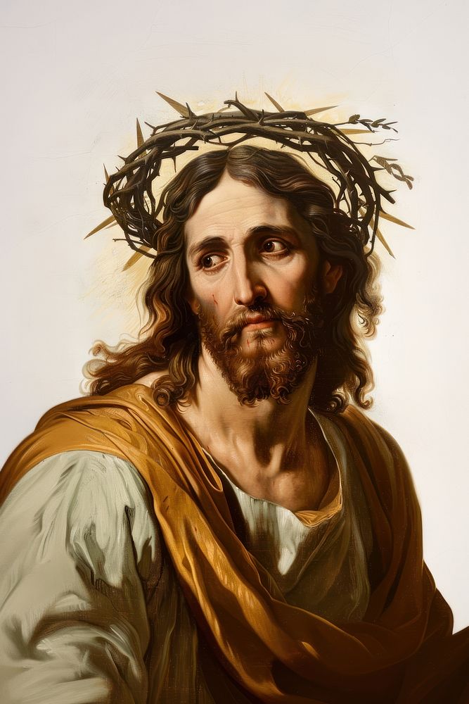 Jesus christ painting art illustration.