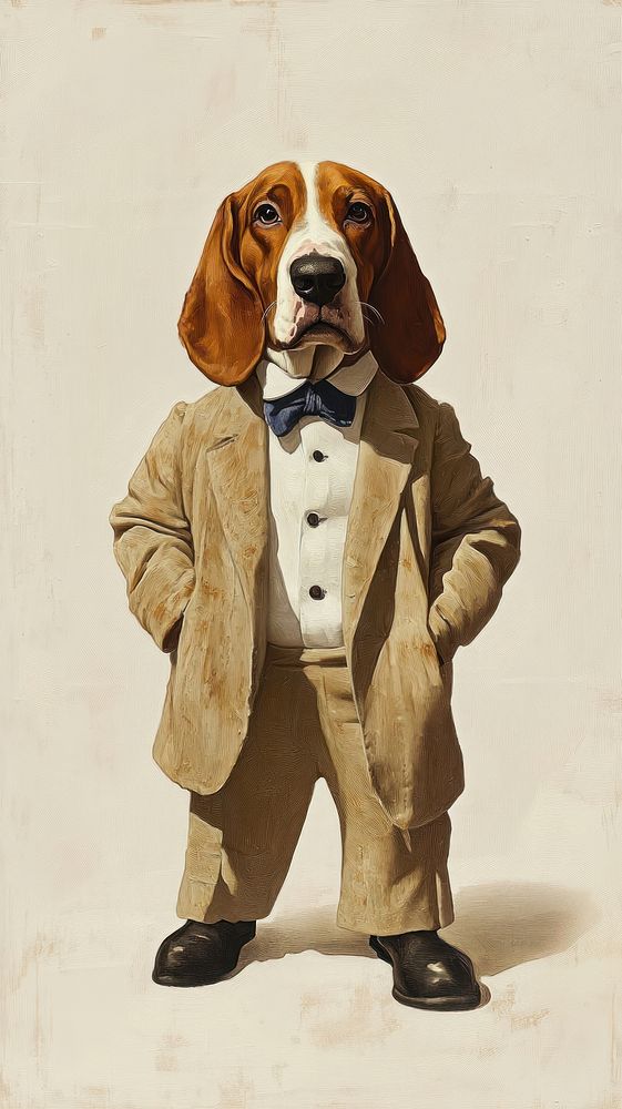 Animal hound portrait basset.