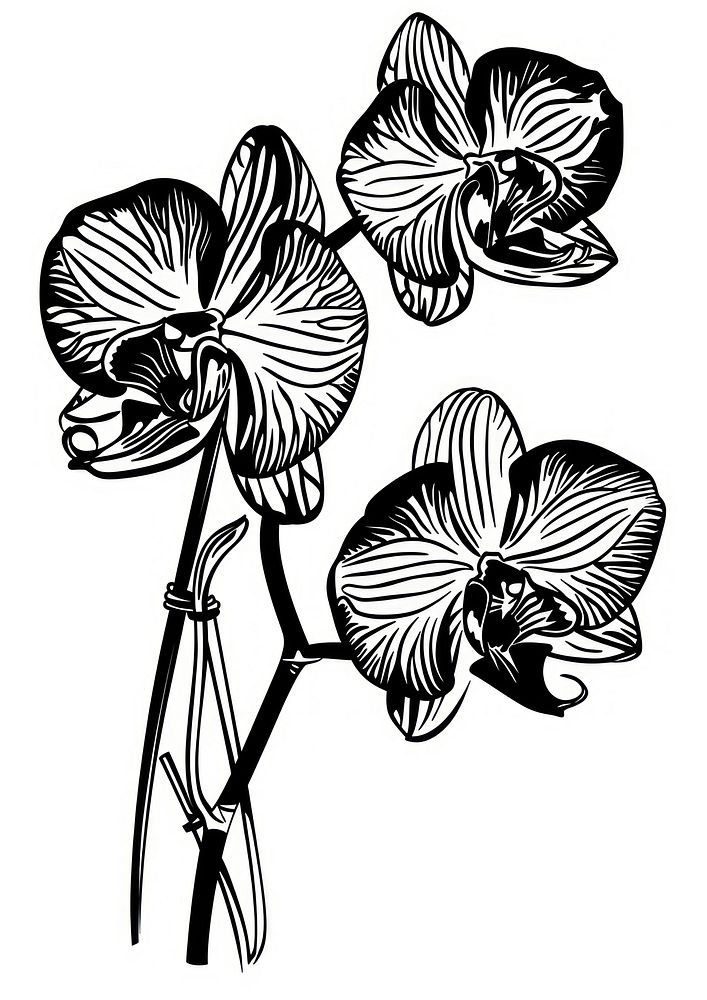 Elegant black and white orchid