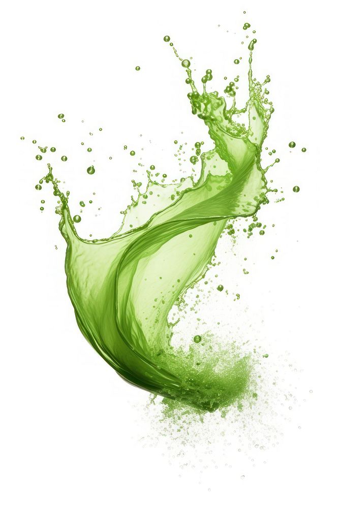 Matcha splash abstract green art.