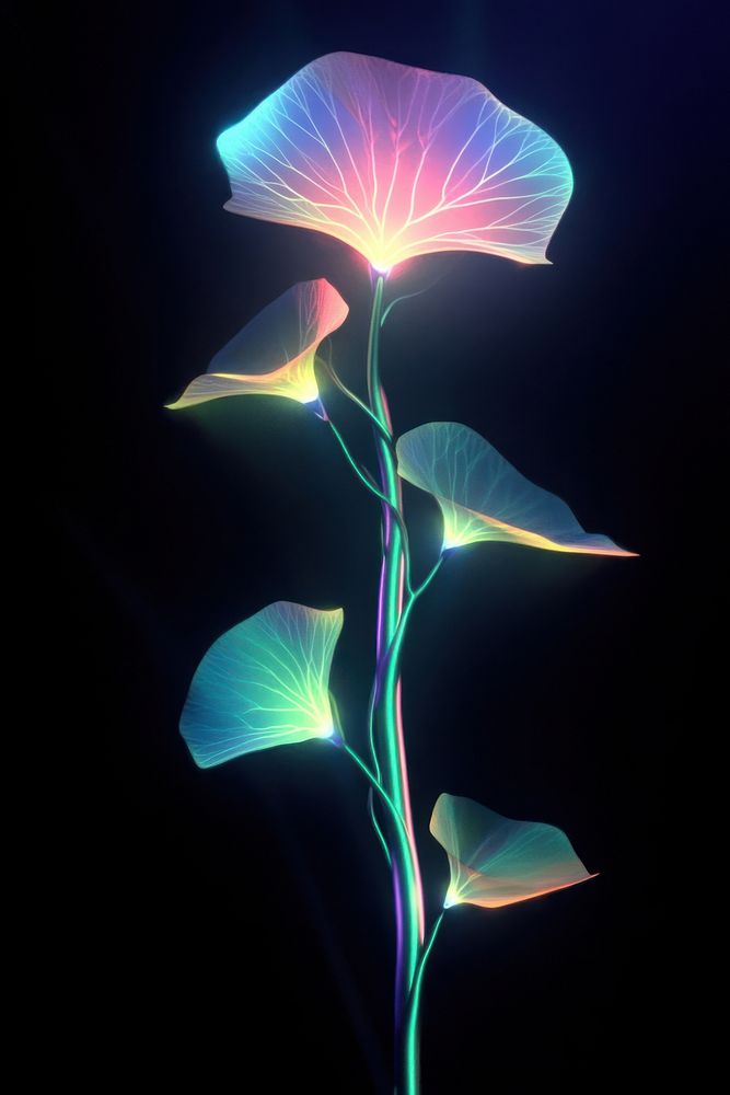 Fantasy plant flower light glow.