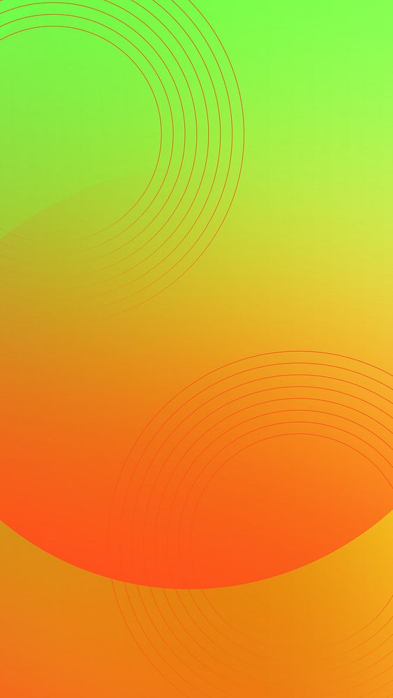 Gradient orange green patterned mobile wallpaper