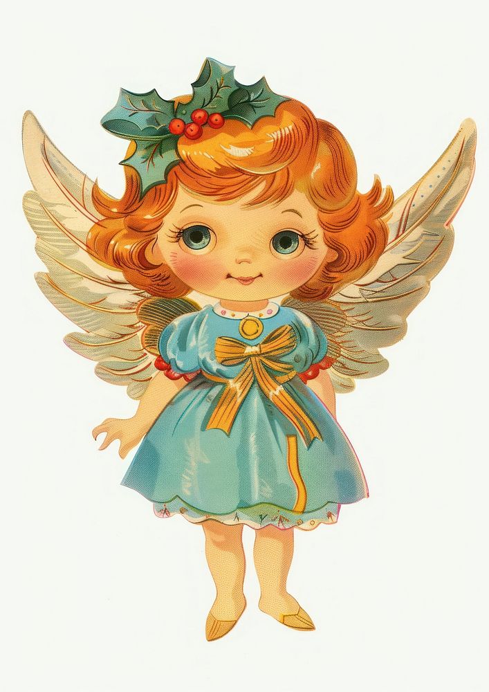 Christmas angel toy illustration christmas character.