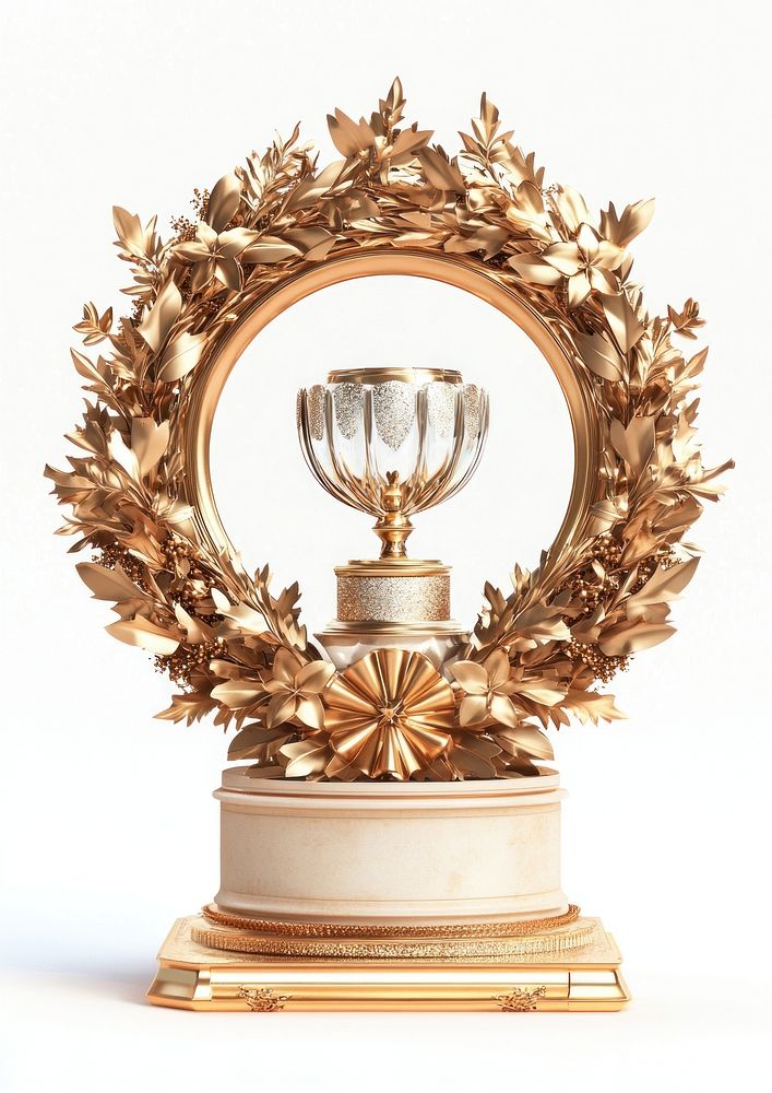 The star-studded awards ceremony trophy pedestal elegant.