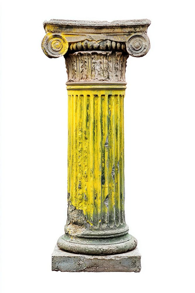 Yellow green Greek ancient column pillar architecture greek.