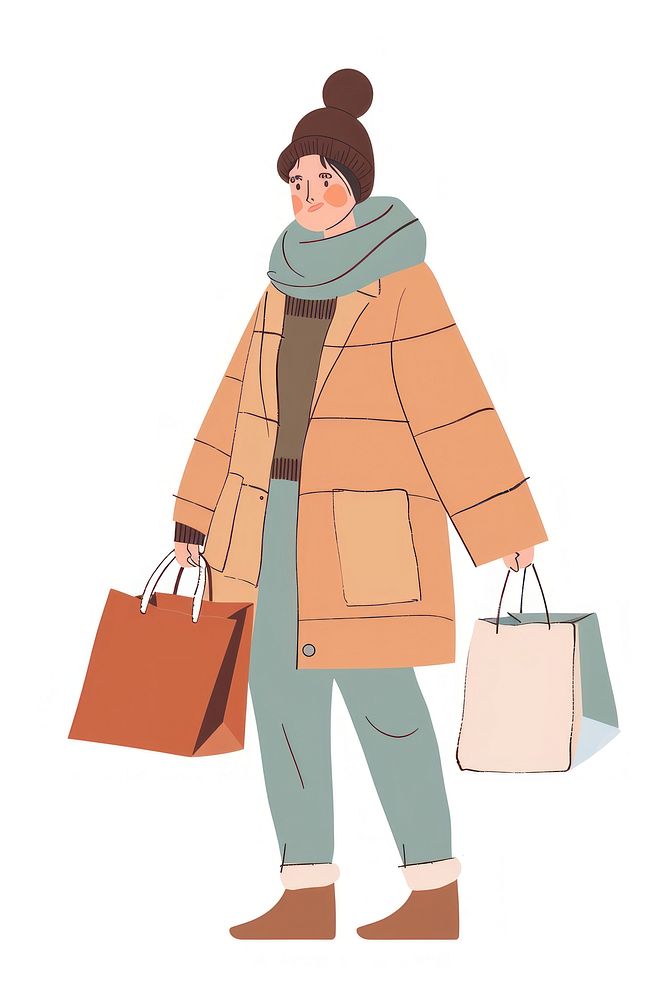 Shopping bags illustration clothing.