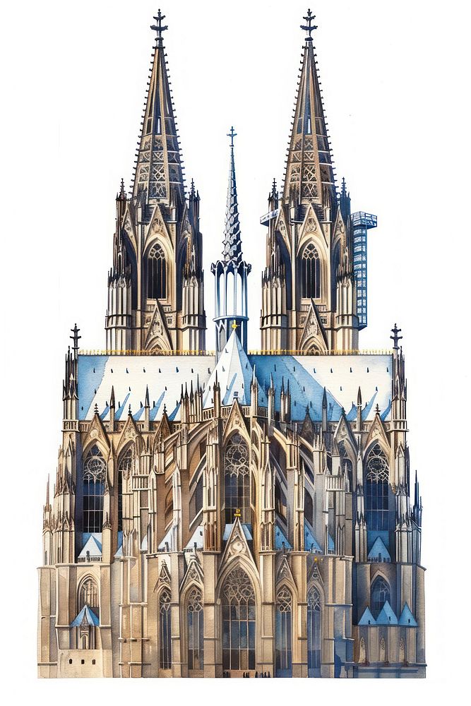 Cologne Cathedral cathedral architecture illustration.