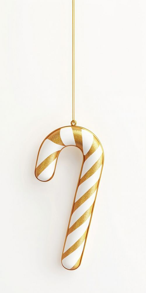 Candy Cane christmas hanging white.