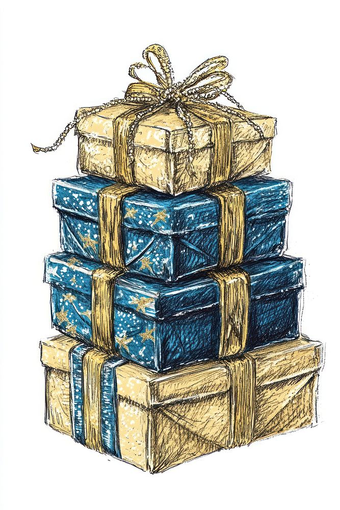 Gifts illustration wrapped celebration.