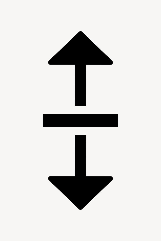 Vertical arrows direction symbol design illustration