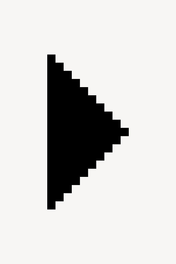 Pixelated black play button  design illustration