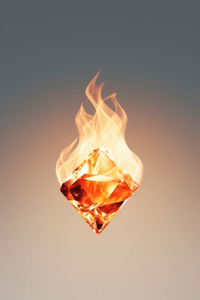 Photography of a Burning diamond fire jewelry burning.