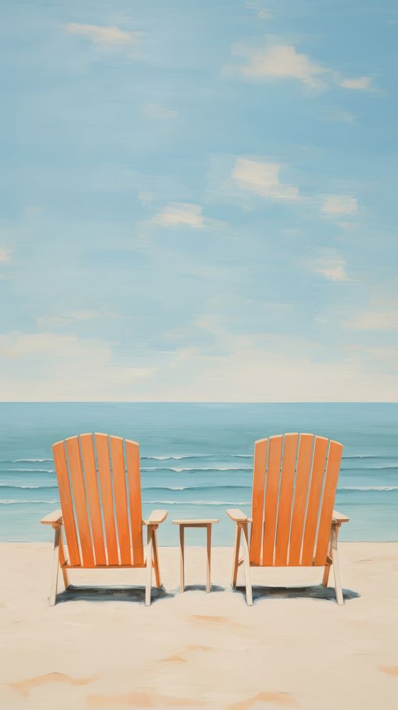 Beach chair furniture outdoors.