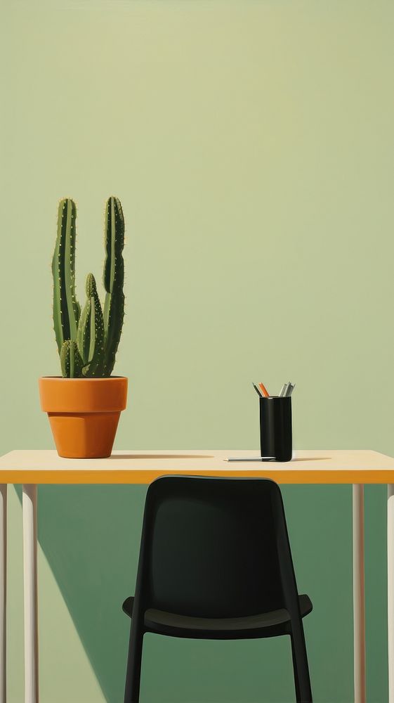 Furniture cactus table chair.