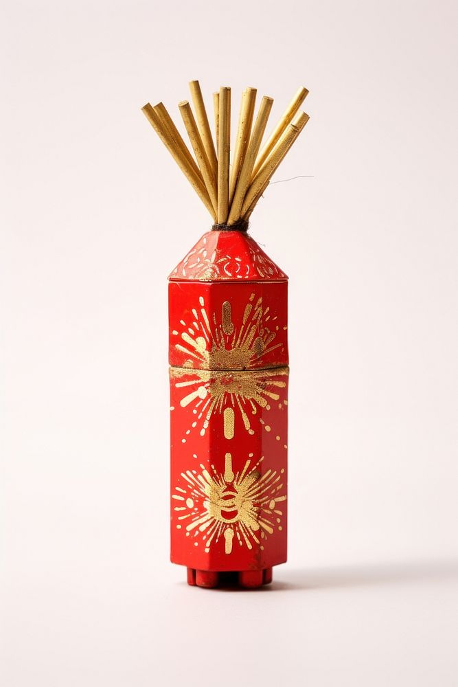 Chinese firecrackers decoration tradition vase.